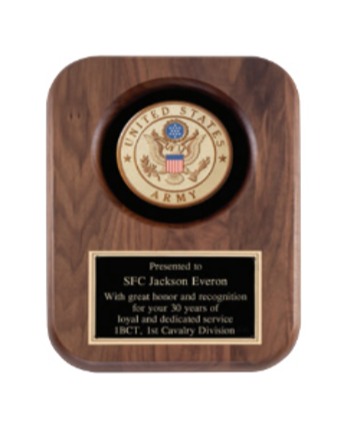 Example of engraved metal plate