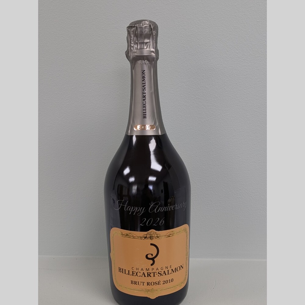 Example of engraved champagne bottle