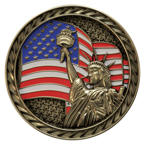 Example of texture tone liberty coin